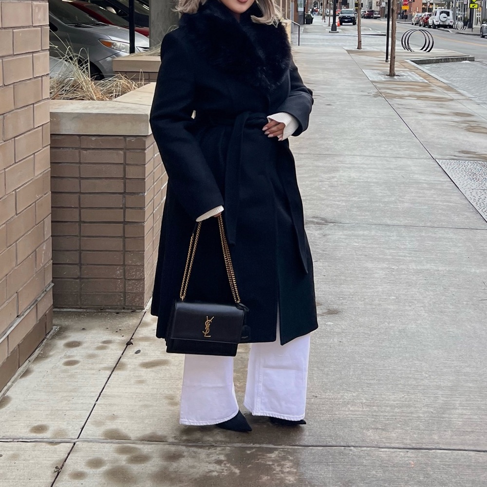 Zara wool tie coat